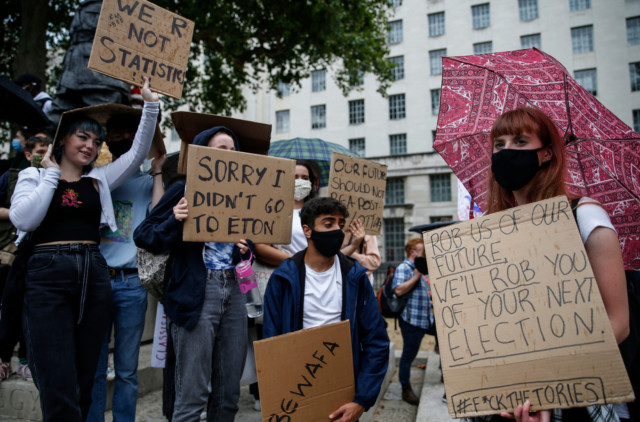 Kids took to the streets to protest the algorithm designed by Ofqual