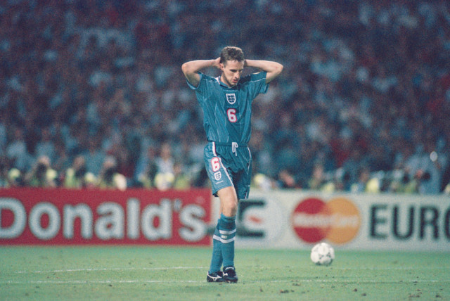 Gareth Southgate missed a sudden-death penalty for England in the Euro ’96 semi-final against Germany