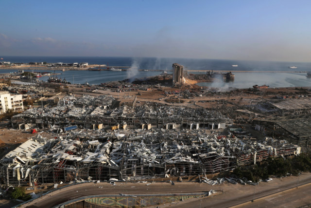 The scene of absolute devastation in Beirut this morning