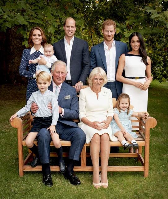 The Royal family pose together 