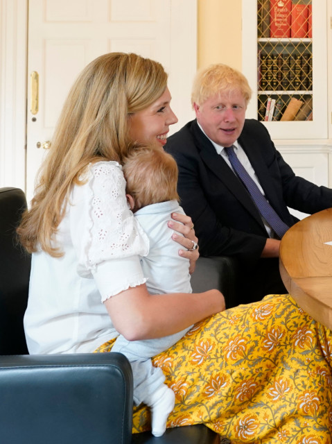 Boris Johnson and fiancé Carrie Symonds hosted a 'Covid secure' baptism for their four-month-old son Wilfred