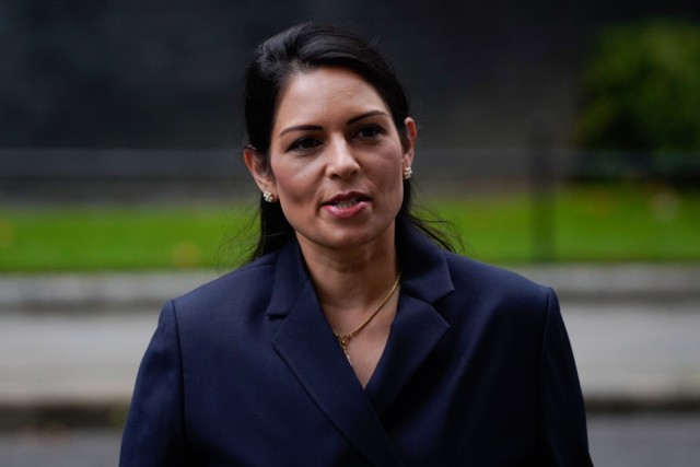Priti Patel said people who were meeting in the street could be fined