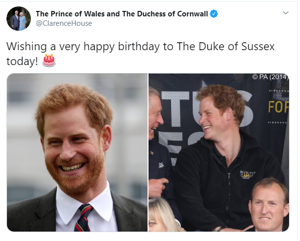 Clarence House also shared a birthday message for the duke