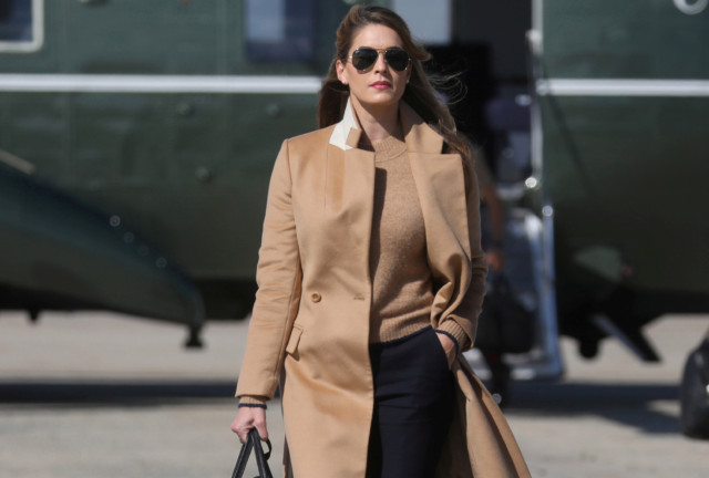 Trump's diagnosis came hours after it was revealed one of his closest advisors, Hope Hicks (pictured), tested positive for coronavirus