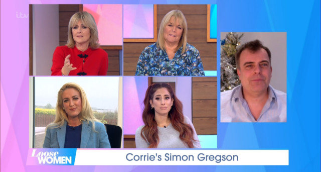 The Loose Women quizzed Simon about Beverly's veganism 