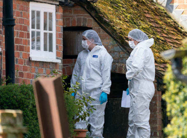  Forensic officers are on the scene today