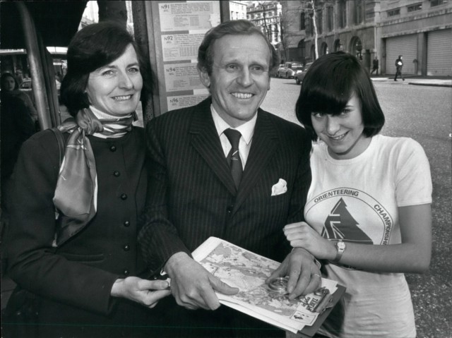  The pilot pictured in January 1976 with wife Paula, left