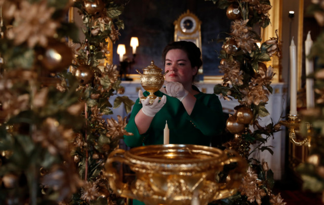  The show-stopping Christmas decorations are an annual royal tradition