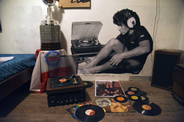 Maradona enjoyed listening to records in his room