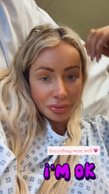 Olivia  shared a video from her hospital bed