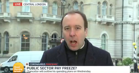 Matt Hancock refused to decline an MP pay rise on today's GMB