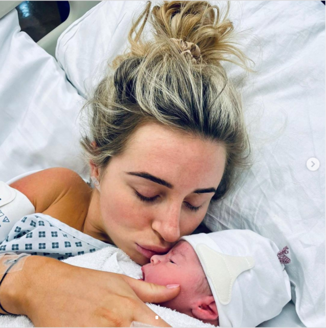 Dani Dyer has revealed she has given birth to a baby boy