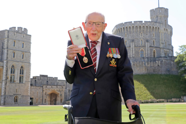Sir Tom was knighted by the Queen after his incredible fundraising for the NHS