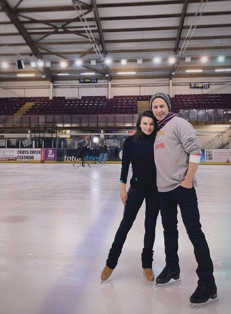 Faye Brookes is now dancing with professional ice skater Matt Evers