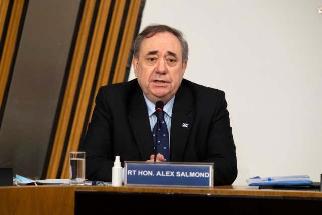Mr Salmond claims she misled Parliament and breached the ministerial code over harassment claims against him