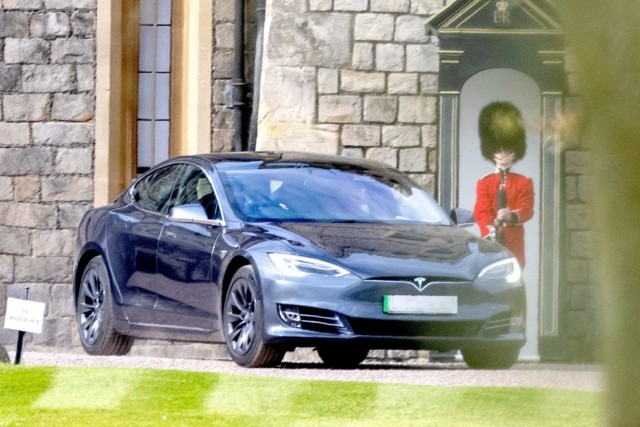 The Prince of Wales' car was pictured at the royal residence this afternoon
