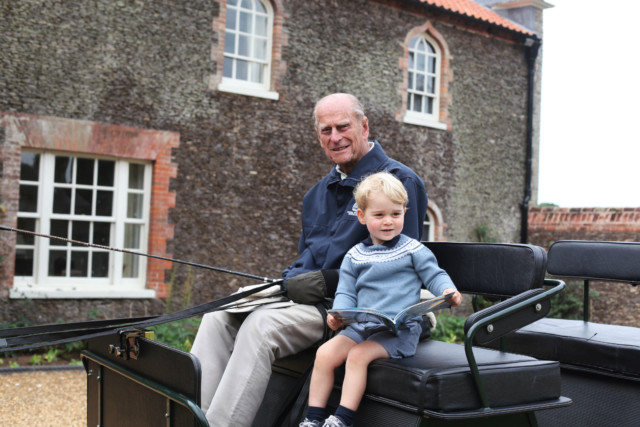The Duke of Cambridge shared an emotional snap of Prince Philip alongside great grandson George, taken in Norfolk in 2015