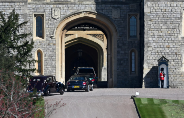 Mourners arrive at Windsor Castle today