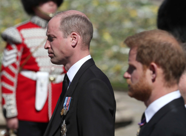 Prince Harry, right, is thought to be staying in the UK for the Queen's birthday