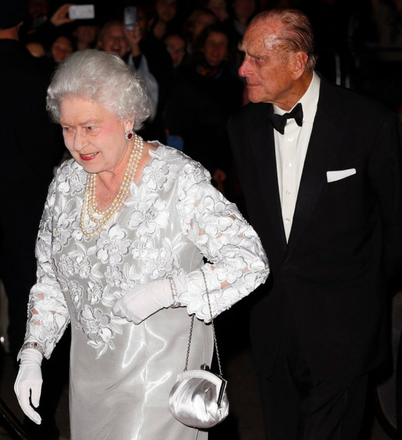 The Queen is thought to have kept Philip's trademark white handkerchief with her during the service. It is not suggested the hankie photographed is the one she had.