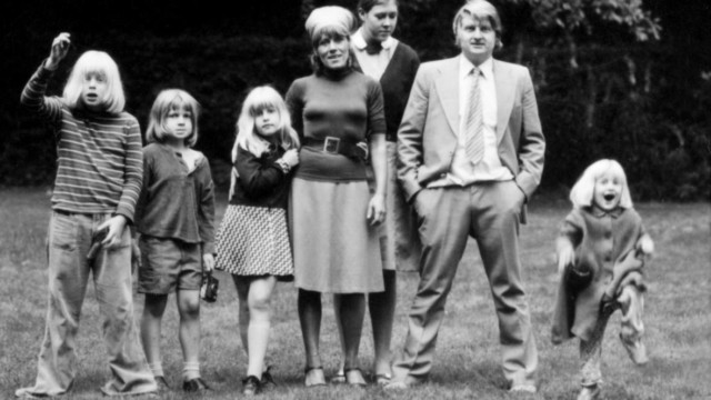 Boris Johnson, left, pictured with his with his parents and siblings Leo, Rachel and Jo