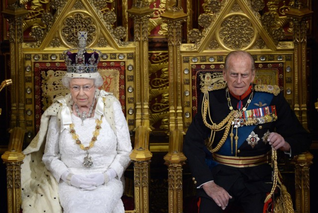 The Queen and Prince Philip pictured during the opening of Parliament in 2013
