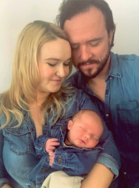 Melissa and fiance Robert welcomed their first son River in March last year