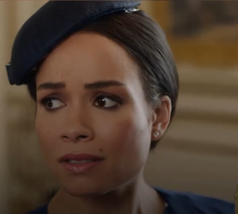 Meghan, played by actress Sydney Morton, questions if she made an error marrying into the royal family