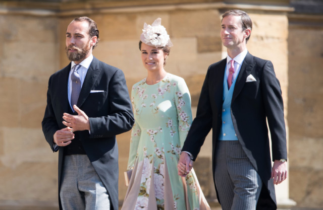 James with his sister Pippa and her husband James Matthews attending Prince Harry's wedding to Meghan Markle