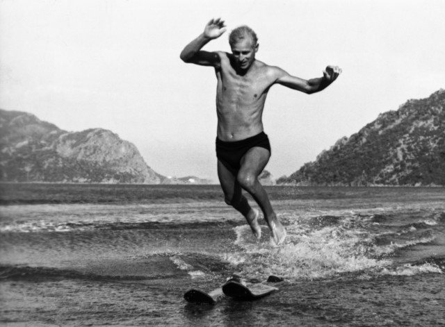 Prince Philip's last cruise in HMS Magpie in 1951 saw him waterskiing in Turkey