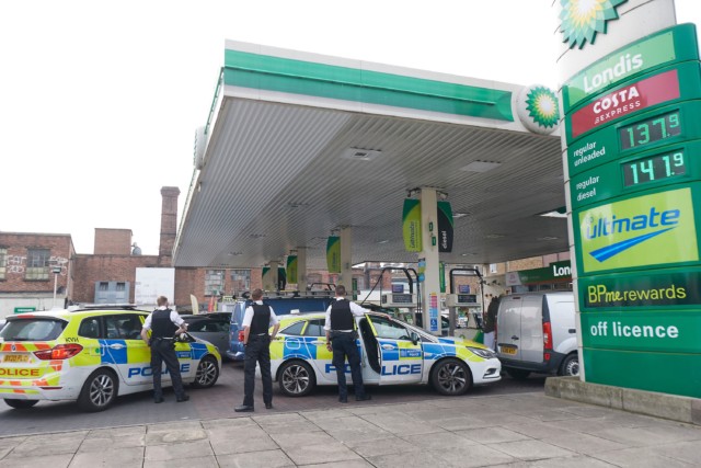 Cops were forced to jump the queue for petrol at this station in Hackney