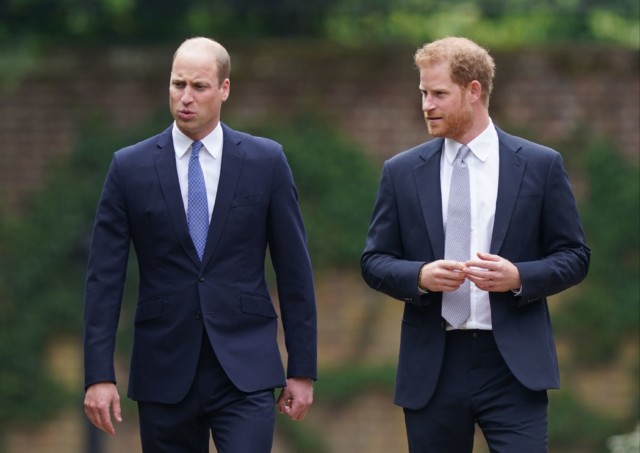 Prince William and Prince Harry were seen chatting and laughing together