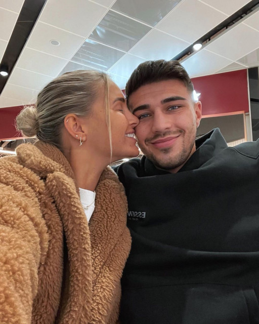 The reality star is loved up with Tommy Fury