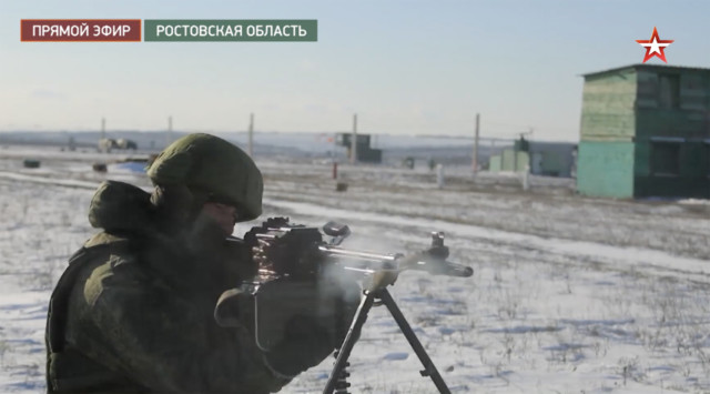 New footage shows Russian troops have been keeping busy with drills over the festive period