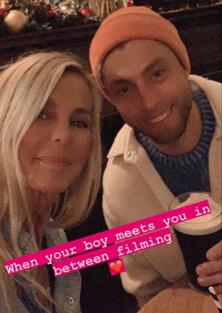 Ulrika Jonsson posted a selfie with her son Cameron on Instagram last night