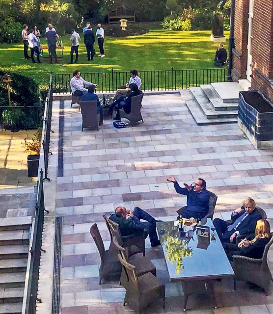 A picture emerged of him having cheese and wine alongside his wife and staff in his Downing Street garden during the first Covid lockdown raising questions over No 10’s insistence it was a 'work meeting'