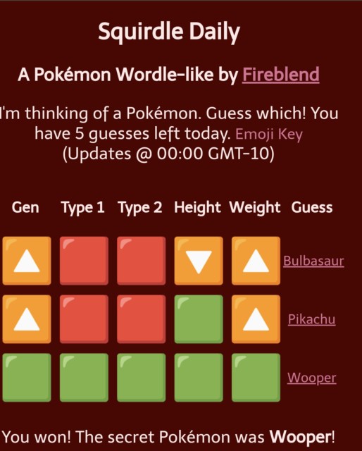 Squirdle is a Wordle clone that only the most diehard Pokemon fans have ...