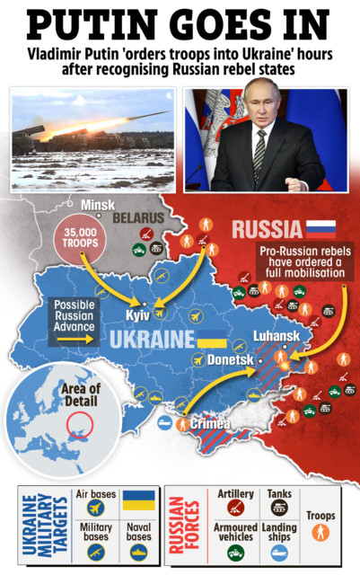 Putin has a 200,000-strong force surrounding Ukraine