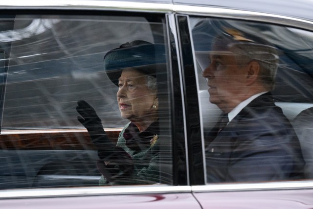 'Nervous' Andrew travelled with the Queen in the car 