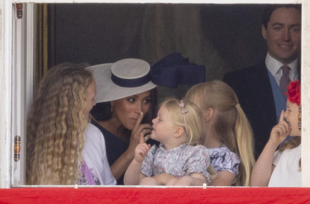 Megan Markle was spotted playing with Savannah Phillips and Mia Tindall during the festivities 