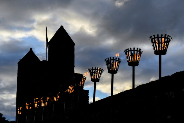 Torches were also lit at Enniskillen Castle, Northern Ireland